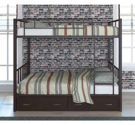 Двухъярусная кровать Валенсия 120 Твист с боковыми лестницами